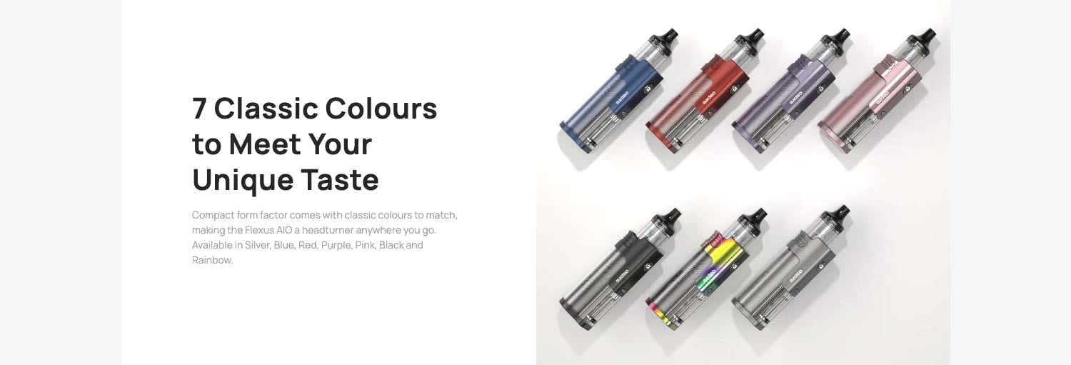 Aspire Flexus AIO Pod Vape Kit - 7 Classic colours to meet your unique taste