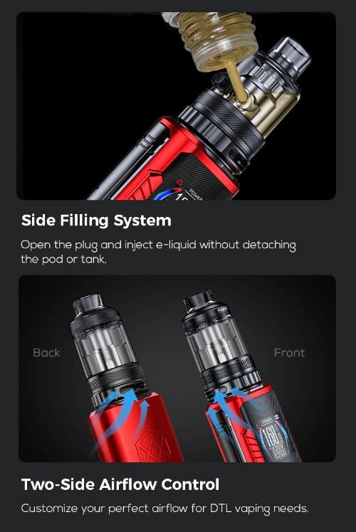 Maxus DTL Pod Tank - Side filling system with two-side airflow control
