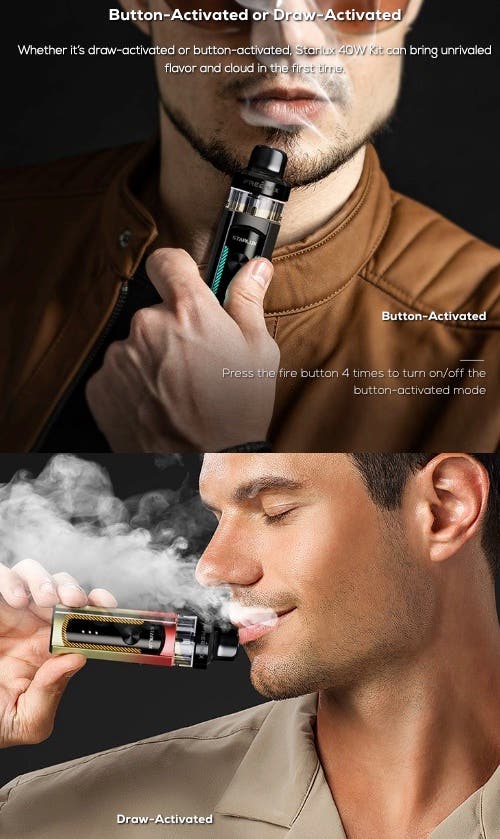 Freemax Starlux 40w Pod Vape Kit - Button-activated or draw-activated