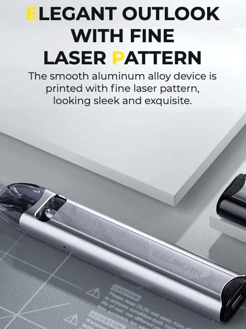 Uwell Caliburn A3S Pod Vape Kit - Elegant outlook with fine laser pattern