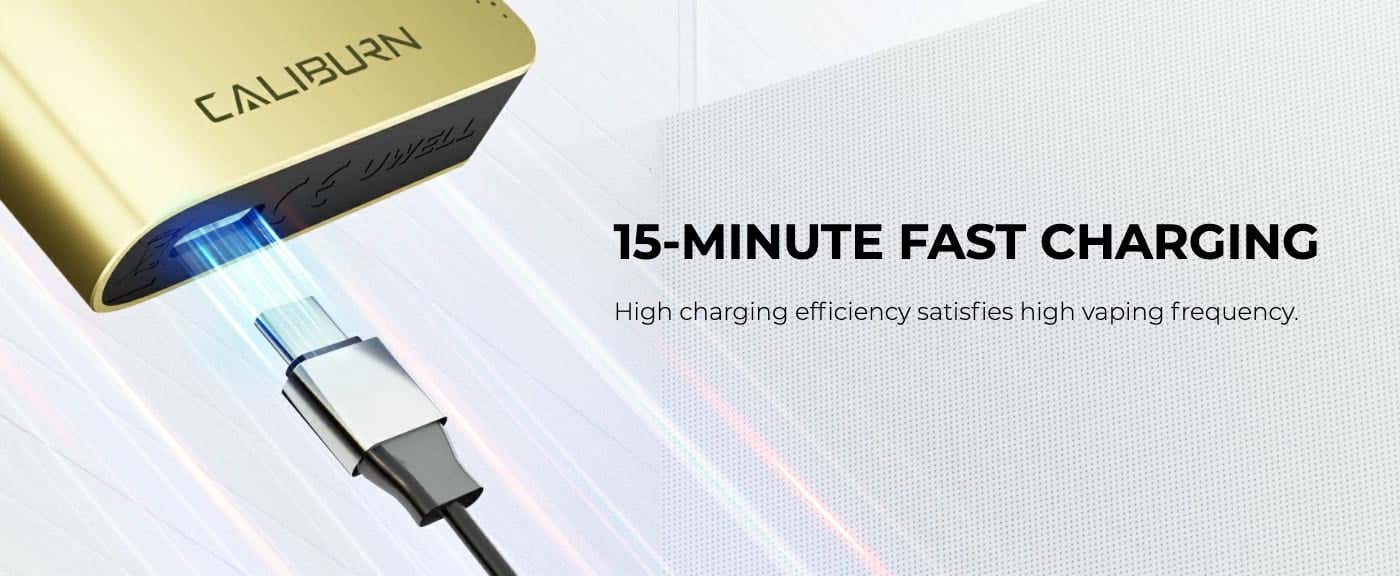 Uwell Caliburn AK3 Pod Kit - Fast 15-minute charging