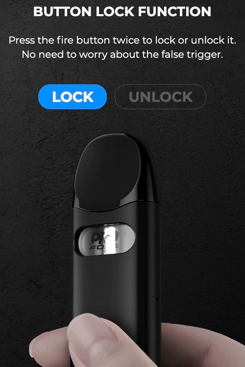 Uwell Caliburn A3 Pod Kit - Button lock function