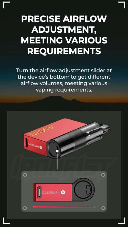 Uwell Caliburn & Ironfist L Pod Vape Kit - Precision airflow adjustment