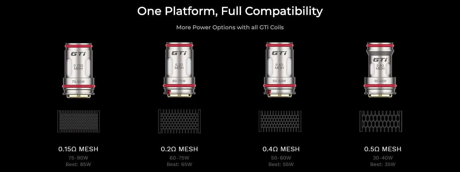 Vaporesso Target 200 with iTank 2 Edition - GTi coil compatibility