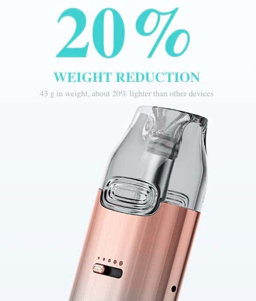 VooPoo VMATE Pro Pod Vape Kit - 20% weight reduction compared to other devices