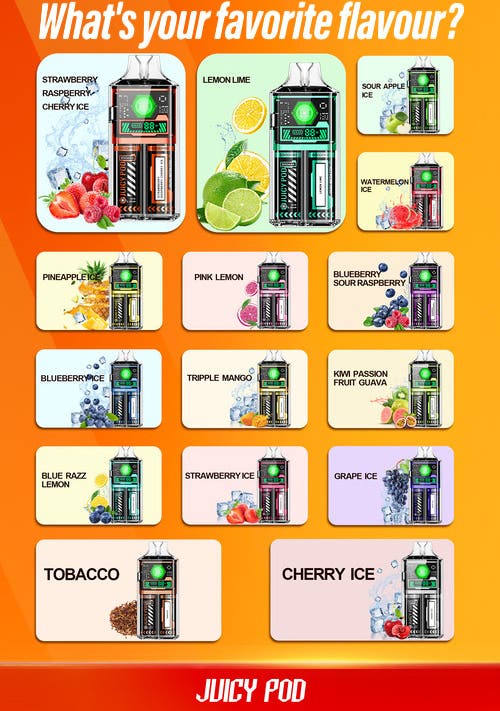 Juicy Pod 6000 Pro Disposable Kit - Disposable Bar Style Flavours