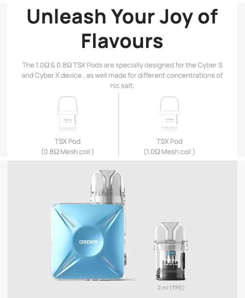 Aspire Cyber X Pod Vape Kit - Unleash your joy of flavours