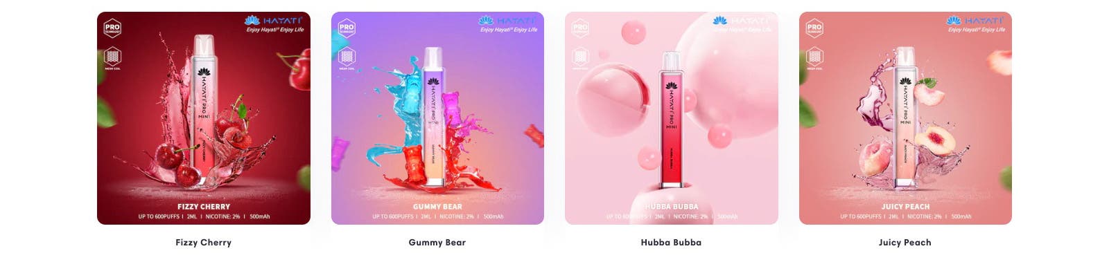 Hayati Pro Mini Disposable Vape Kit - 24 Exceptional flavours