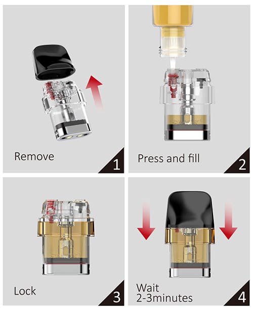 SMOK Novo Replacement Pods - Top-Fill Design Instructions for Novo SLR pods