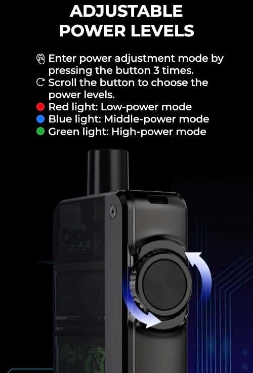 Uwell Crown B Pod Vape Kit - Adjustable power levels