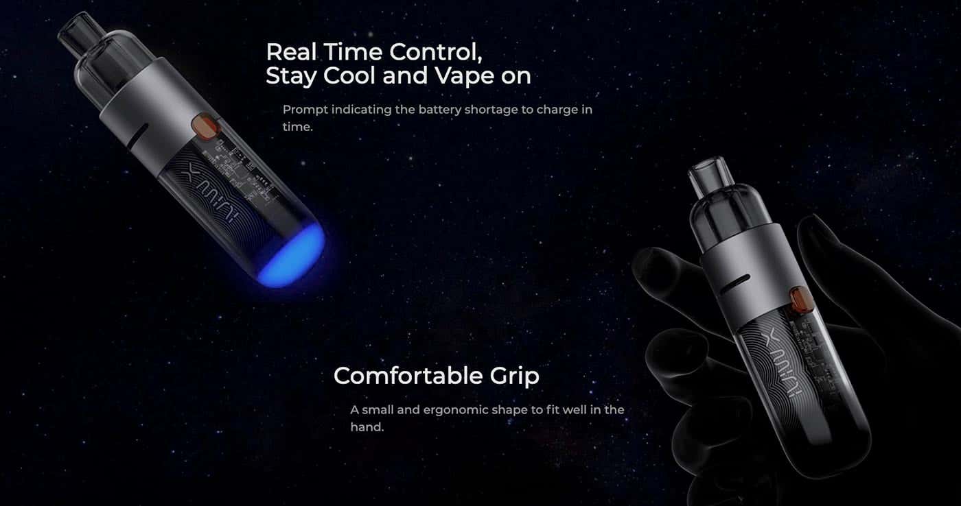 Vaporesso Moti X Mini Pod Kit - real time control and comfortable grip