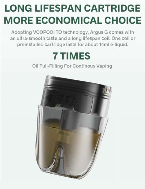 VooPoo Argus G Replacement Pods - Long lifespan cartridge