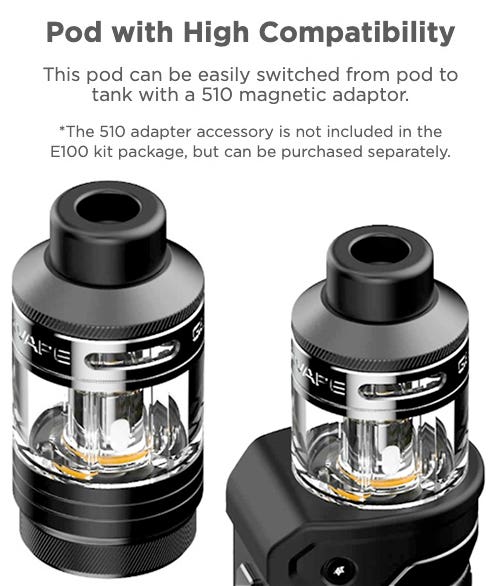 Geekvape Aegis E100 Pod - With high compatibility