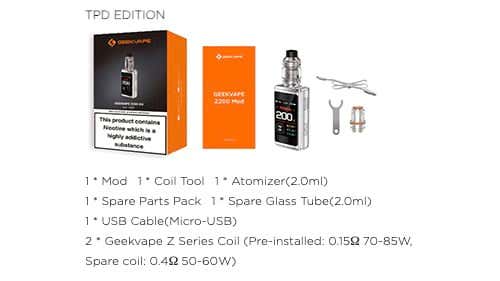 Geekvape Z200 Vape Kit - What's in the box?