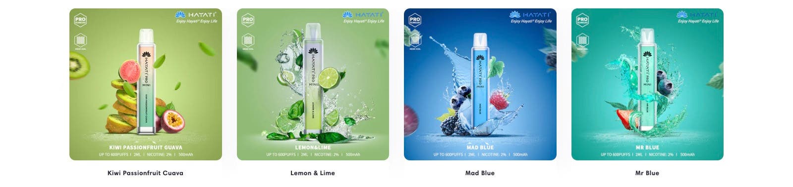 Hayati Pro Mini Disposable Vape Kit - 24 Exceptional flavours