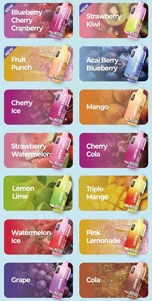 Lost Mary BM6000 Disposable Kit - 38 delicious flavour choices