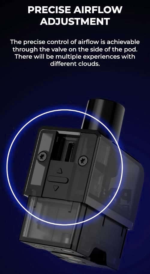 Uwell Crown B Pod Vape Kit - Precision airflow adjustment