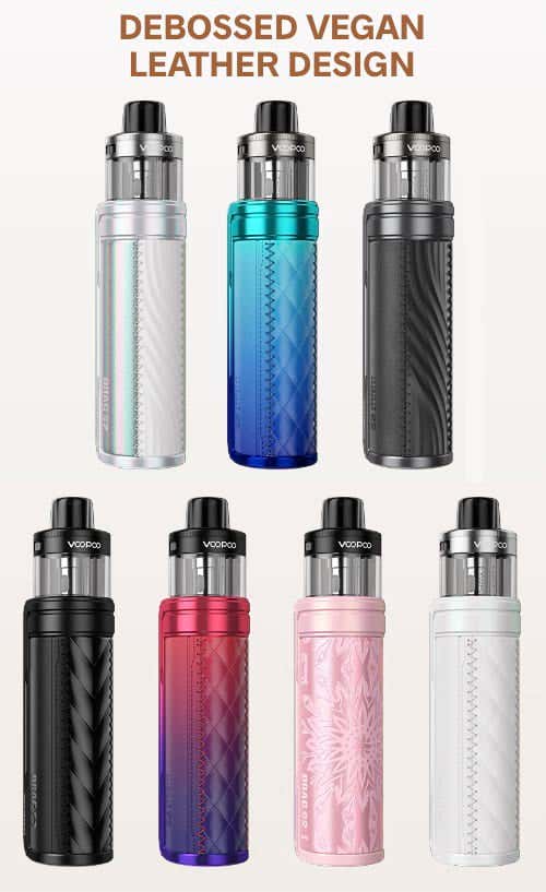 VooPoo Drag S2 Pod Vape Kit - Debossed vegan leather design
