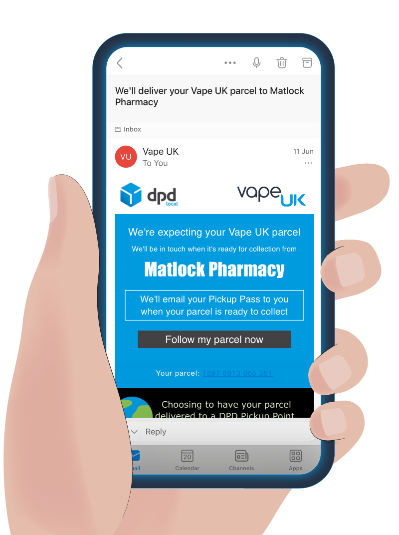 Image showing DPD shipping confirmation email