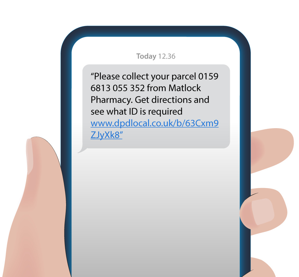 Image showing DPD SMS communication