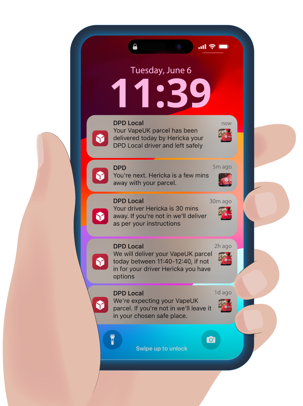 Image showing DPD Push Notifications