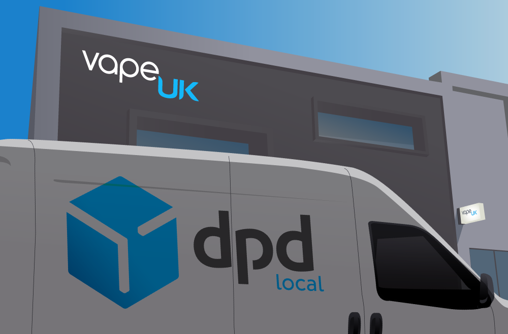 Image showing DPD collecting from Vape UK