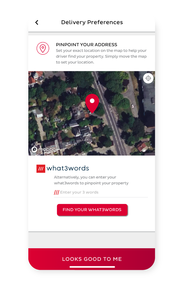 Image showing account setup in the DPD app