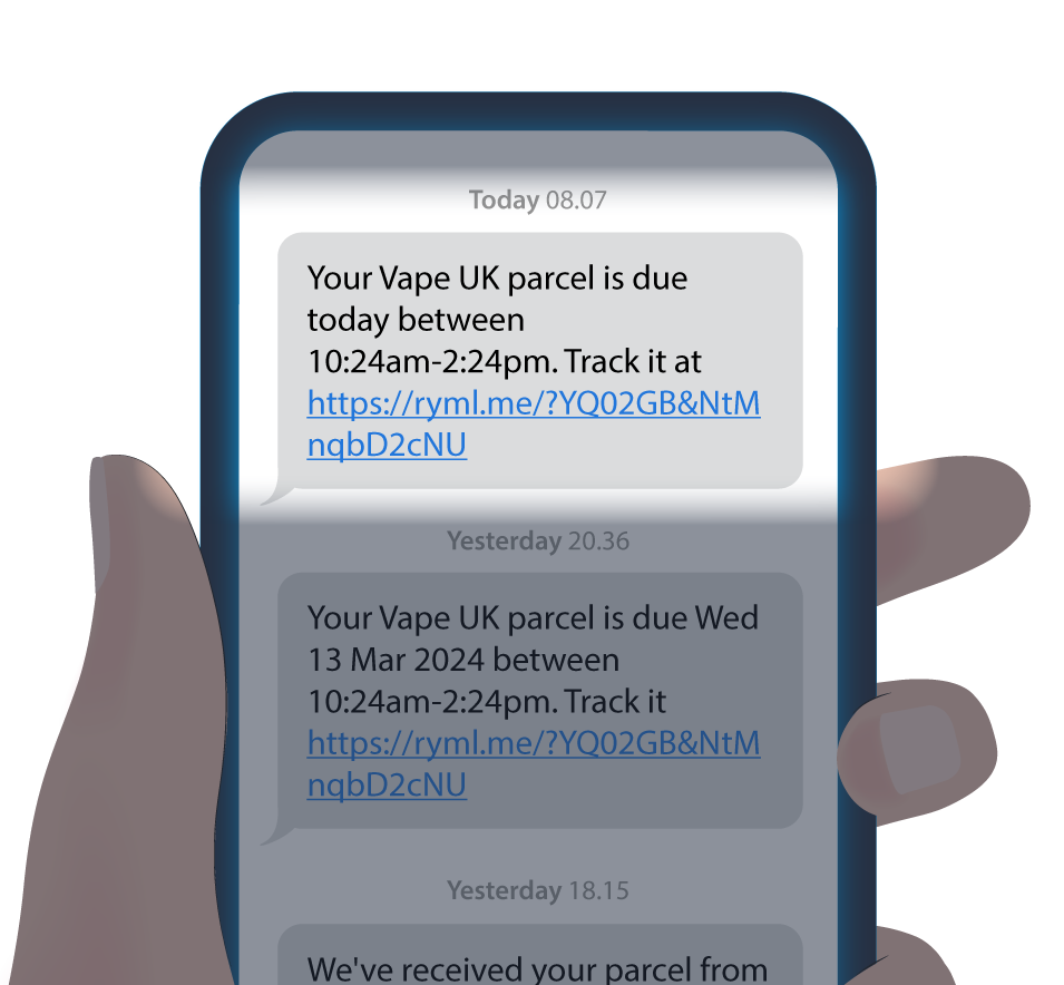 Image showing Royal Mail SMS communication