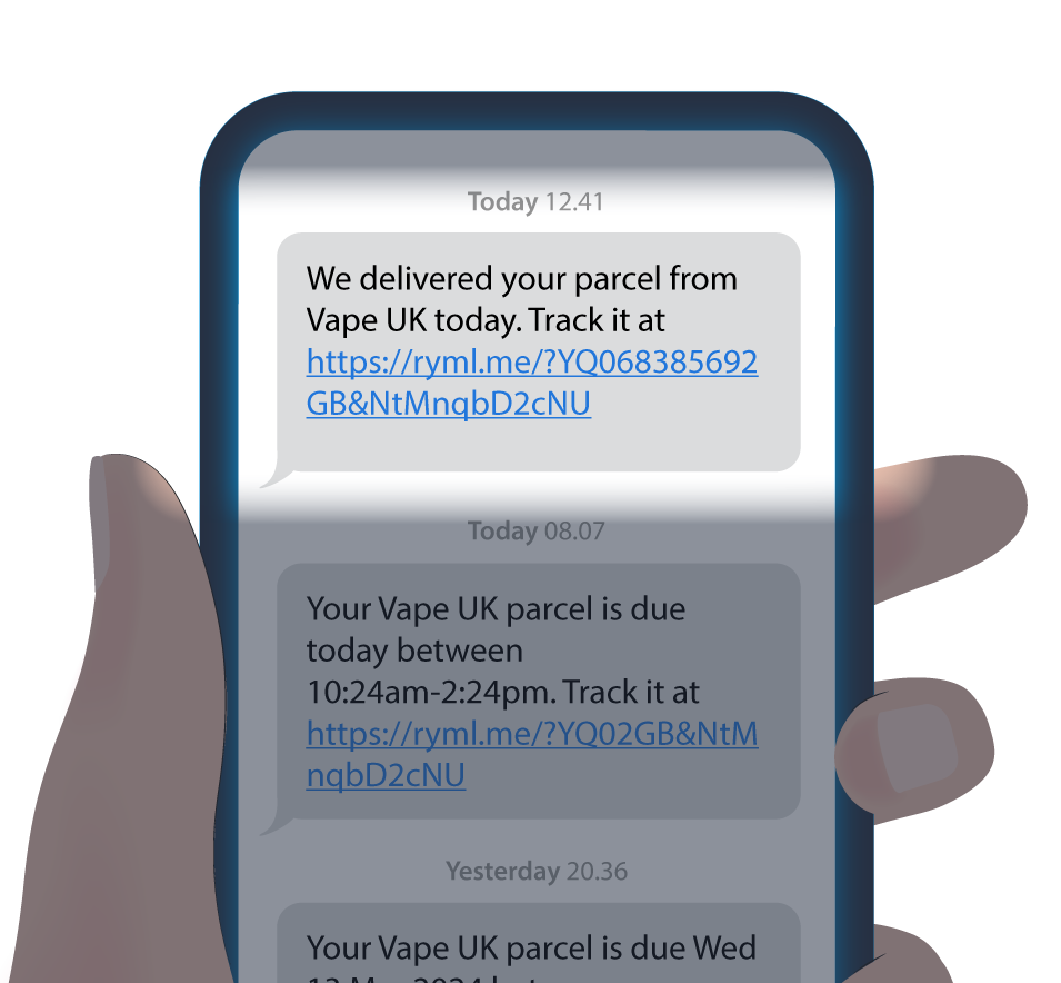 Image showing Royal Mail SMS communication