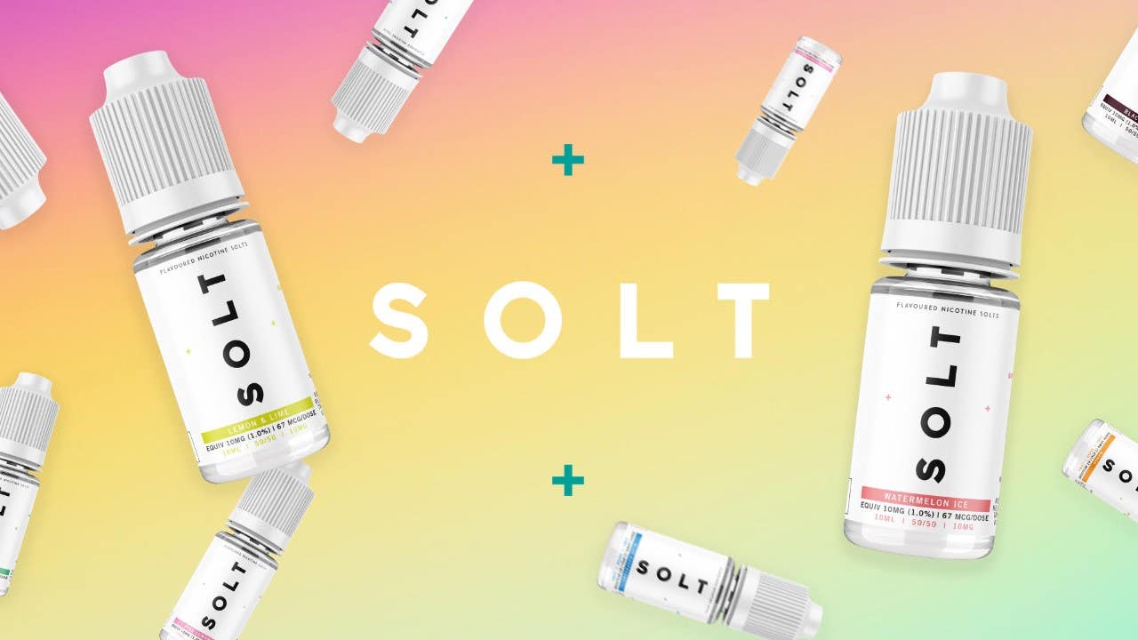 SOLT - Nic Salt E-Liquid flavours, in refillable 10 ml e-liquid SOLT Nic Salt E-Liquids Banner