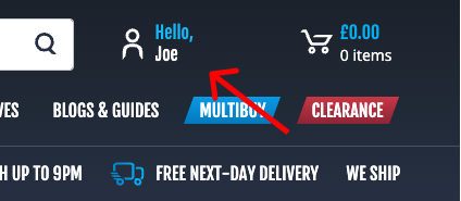 Click Account Area Tab Illustration