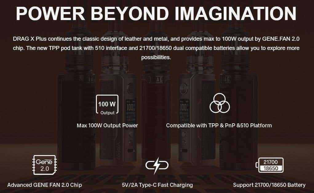 Made of leather and metal. 100 Watt max output. Type-C fast charging.