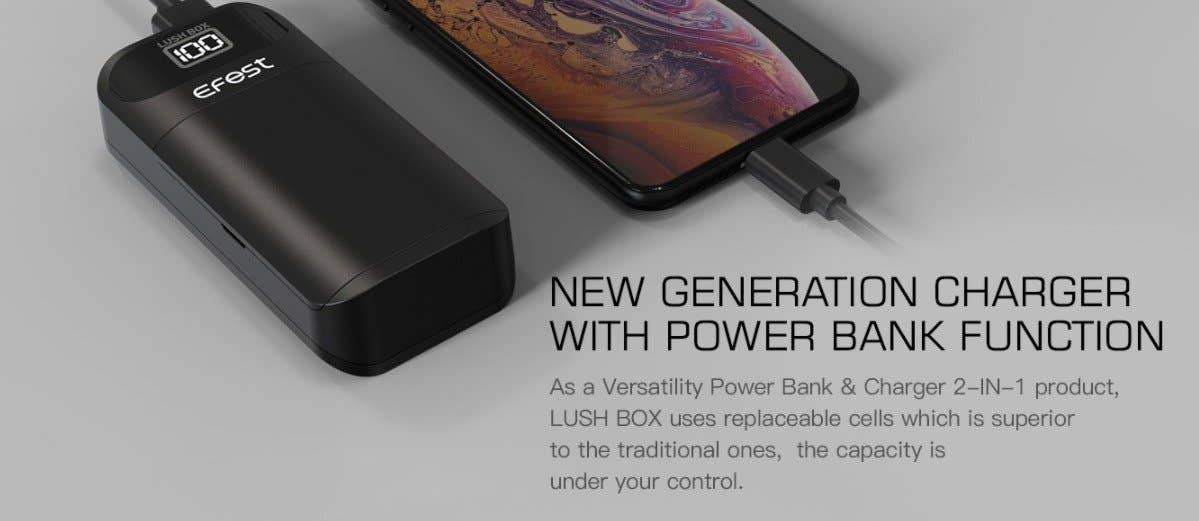 New generation charger with power bank function.