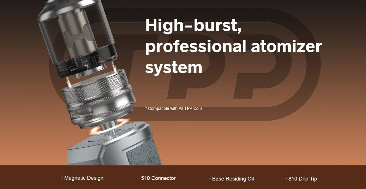 High-burst professional atomiser system