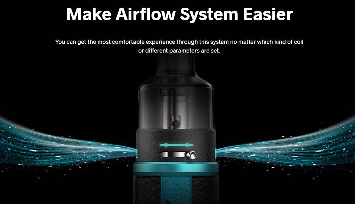 Simple, adjustable airflow. Side to side sliding.