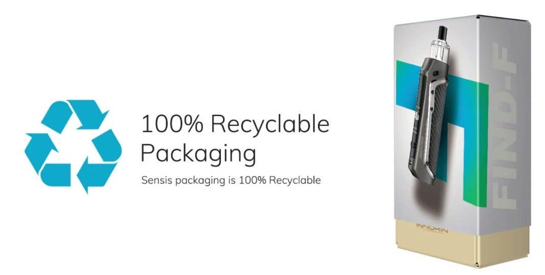 The packaging is 100% recyclable.