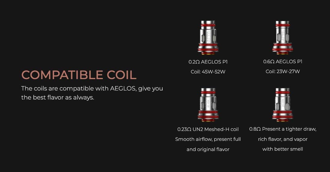 Aeglos coils are available in several options