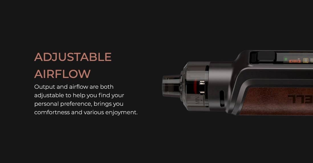 Adjustable airflow features as standard
