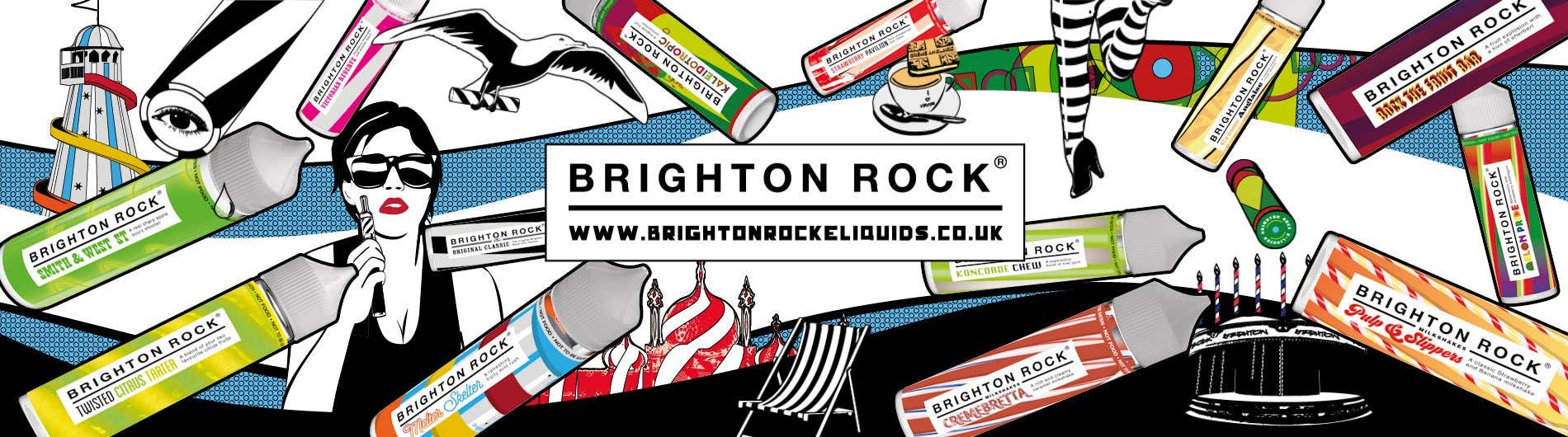 The Brighton Rock Short Fill E-Juice Range