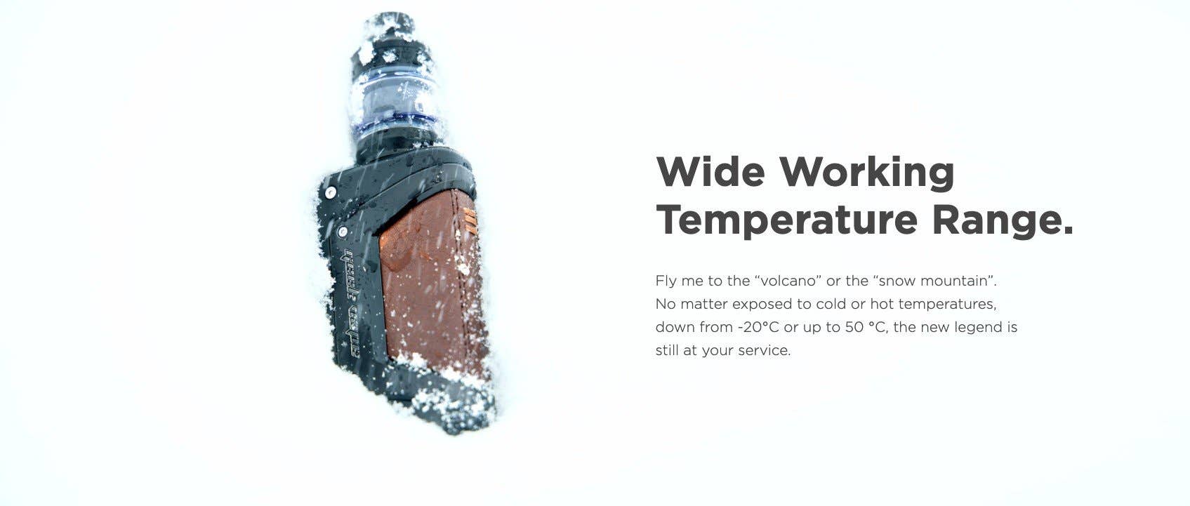 Wide working temperature range