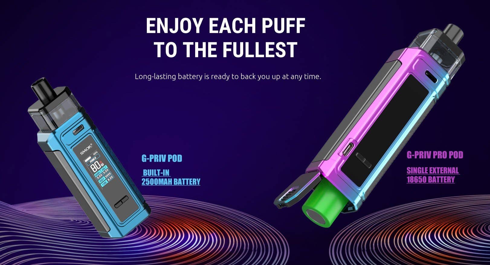 G-PRIV PRO makes use of a replaceable battery for convenient replacement