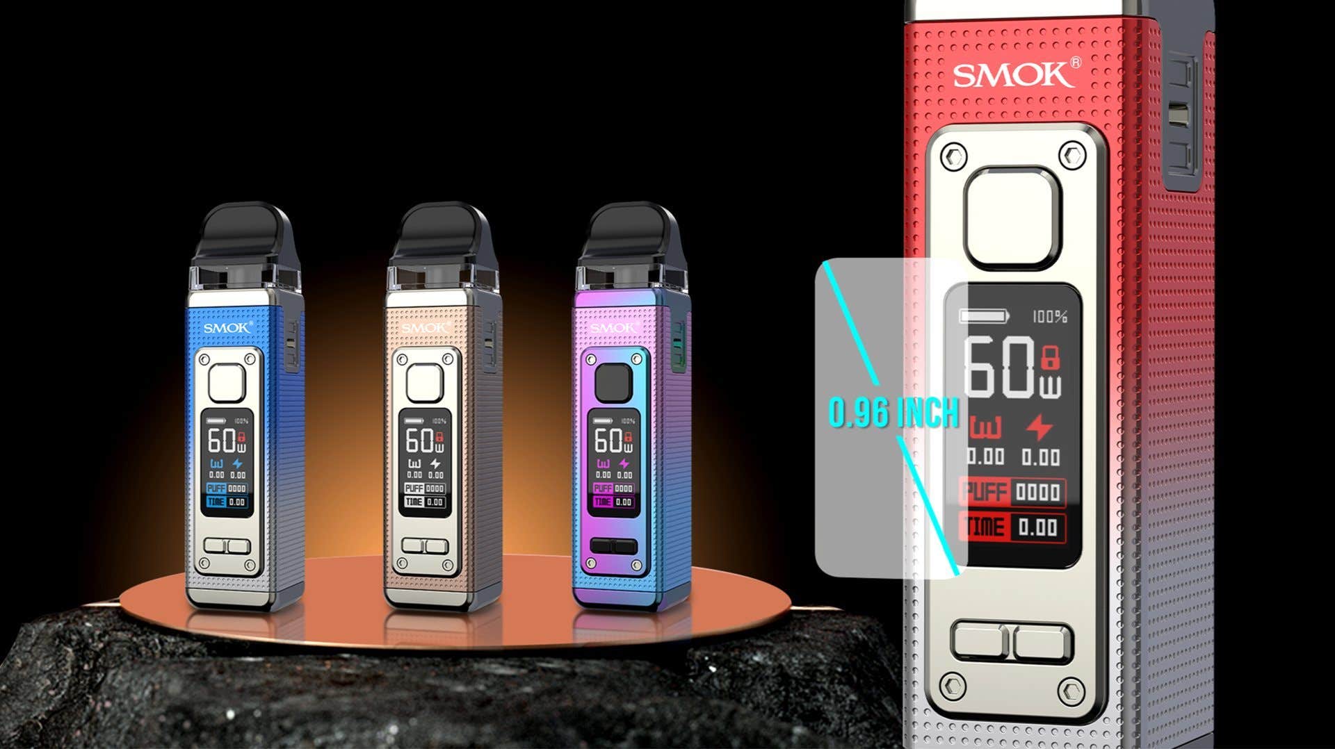 RPM4 has a customisable theme colour for a more intuitive vaping experience.