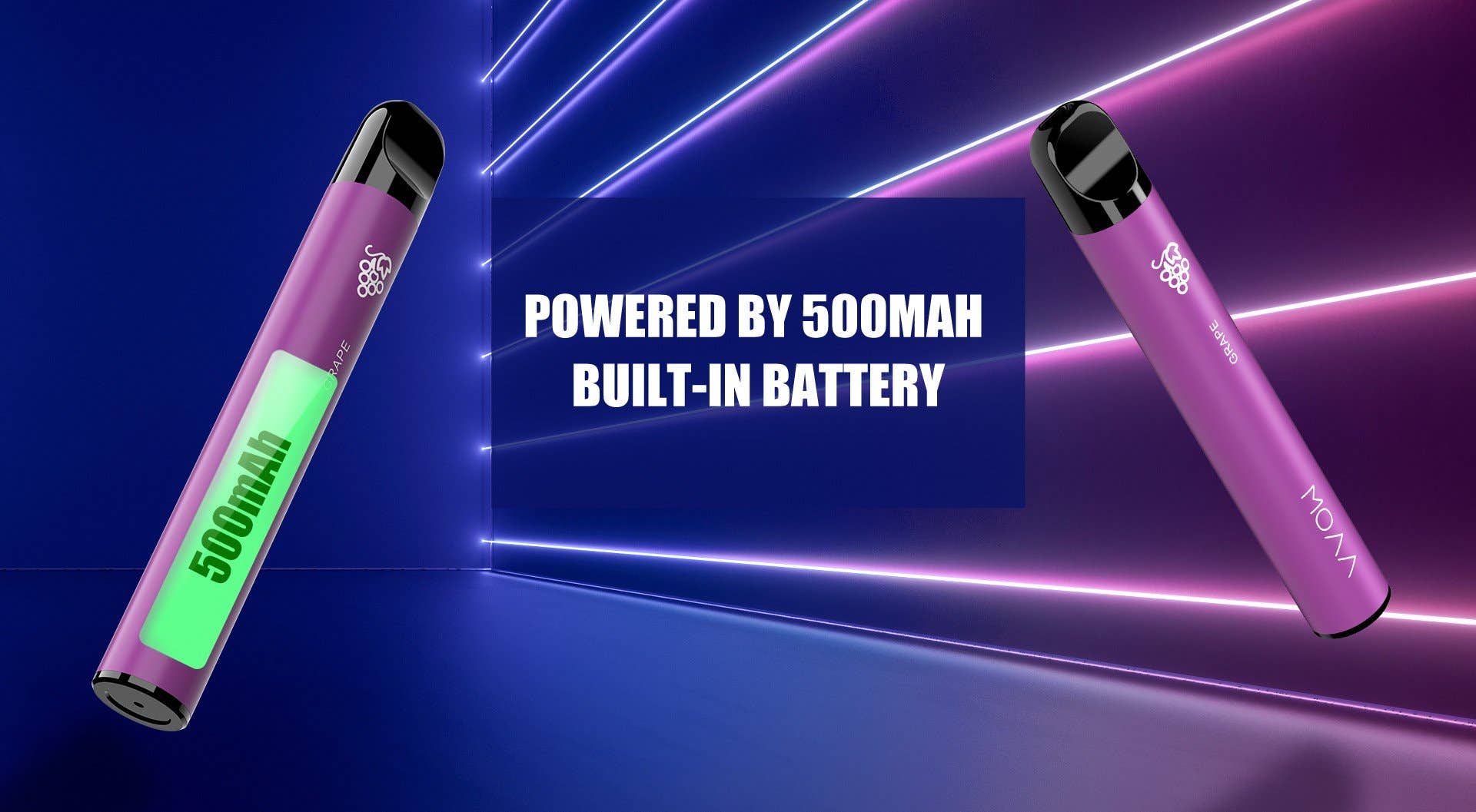 A 500mAh battery is fitted inside