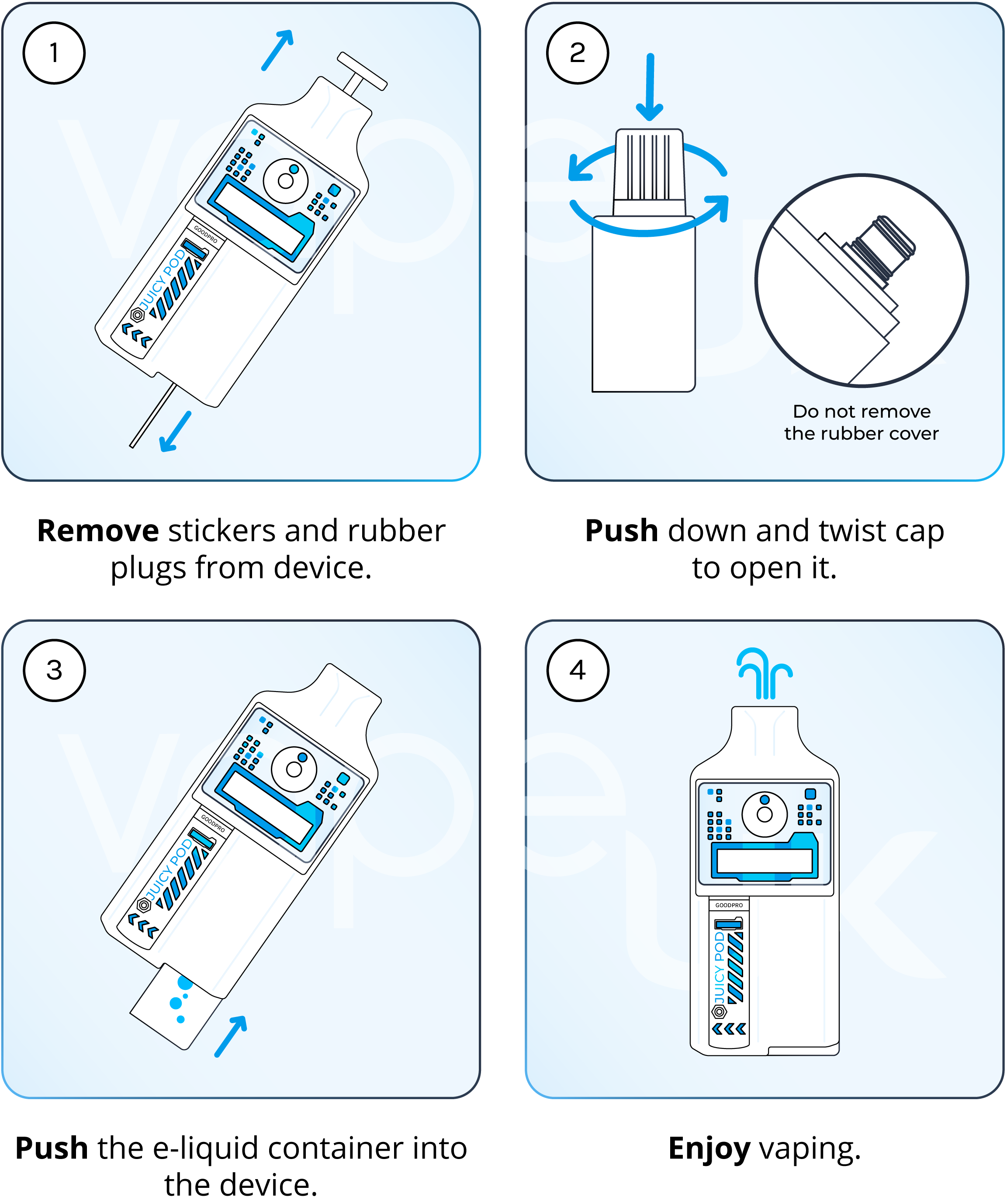 Juicy Pod 6000 Pro Disposable Kit - Easy Instructions